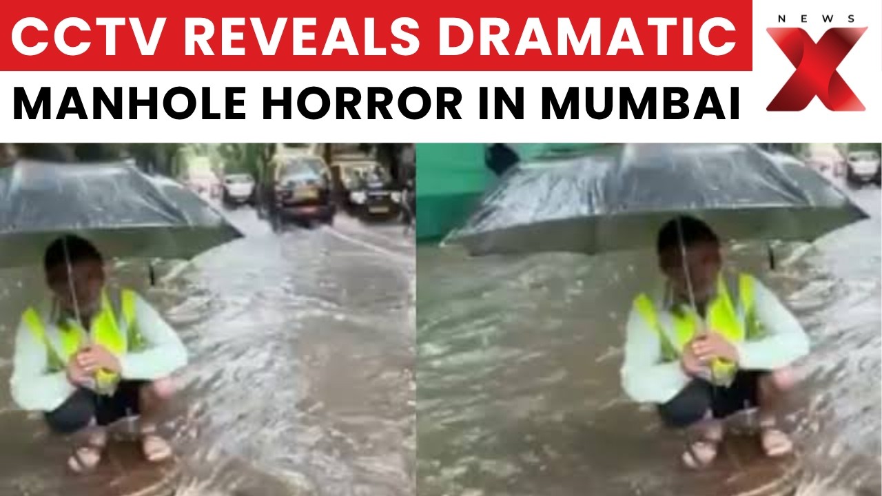 Mumbai Manhole Incident: CCTV Shows Man Falling Into Open Drain Hidden Behind Auto | NewsX