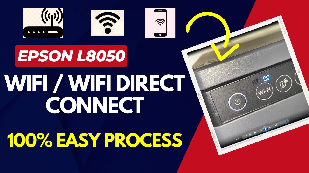 Epson L8050 Printer wifi Connection and Wifi Direct Connection