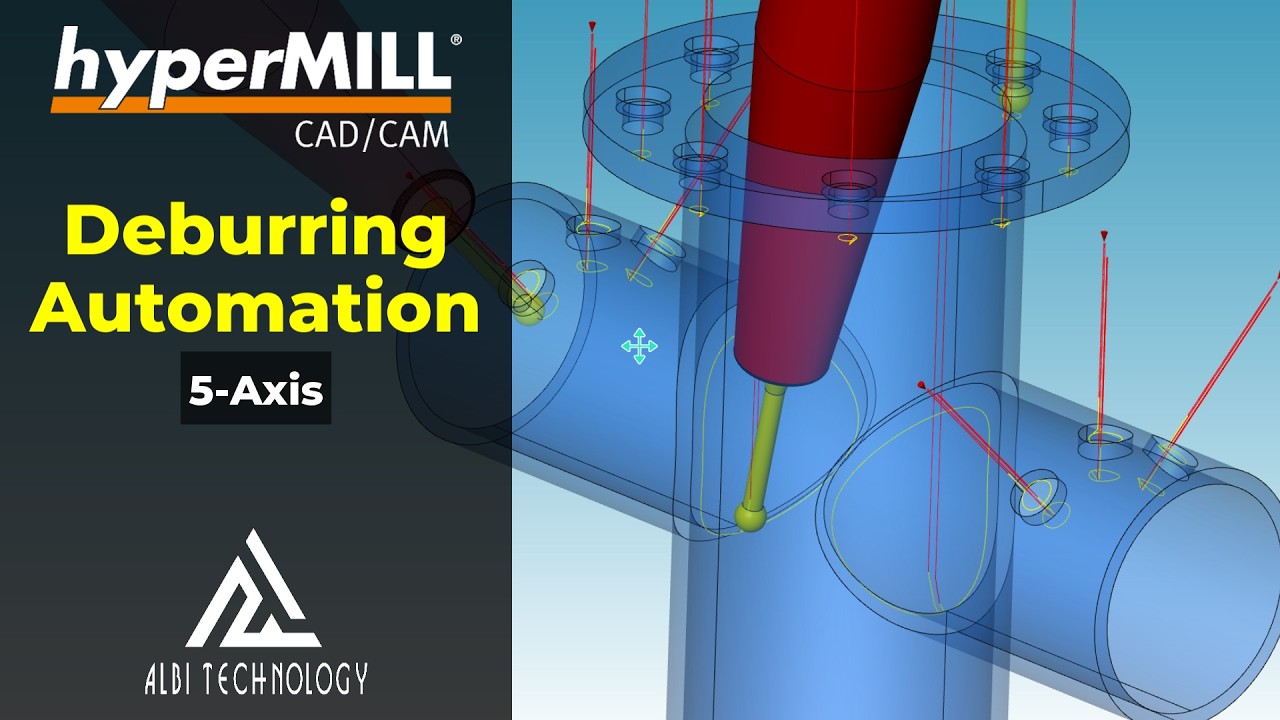 hyperMILL | Tutorial | 使い方 | 5X Deburring |5X デバリング加工 【バリ取り自動化】【プログラム作成】【Automation】【5軸】【3軸】【CADCAM】