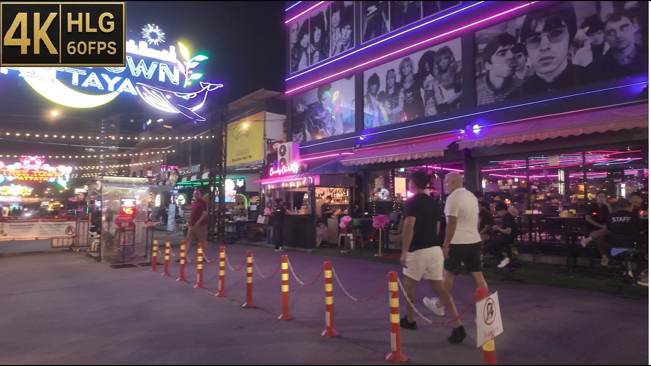 [4K HLG HDR 10PM22Feb2026] Tree Town | Soi Made in Thailand | Myth Beer Town | Buakhao | Pattaya