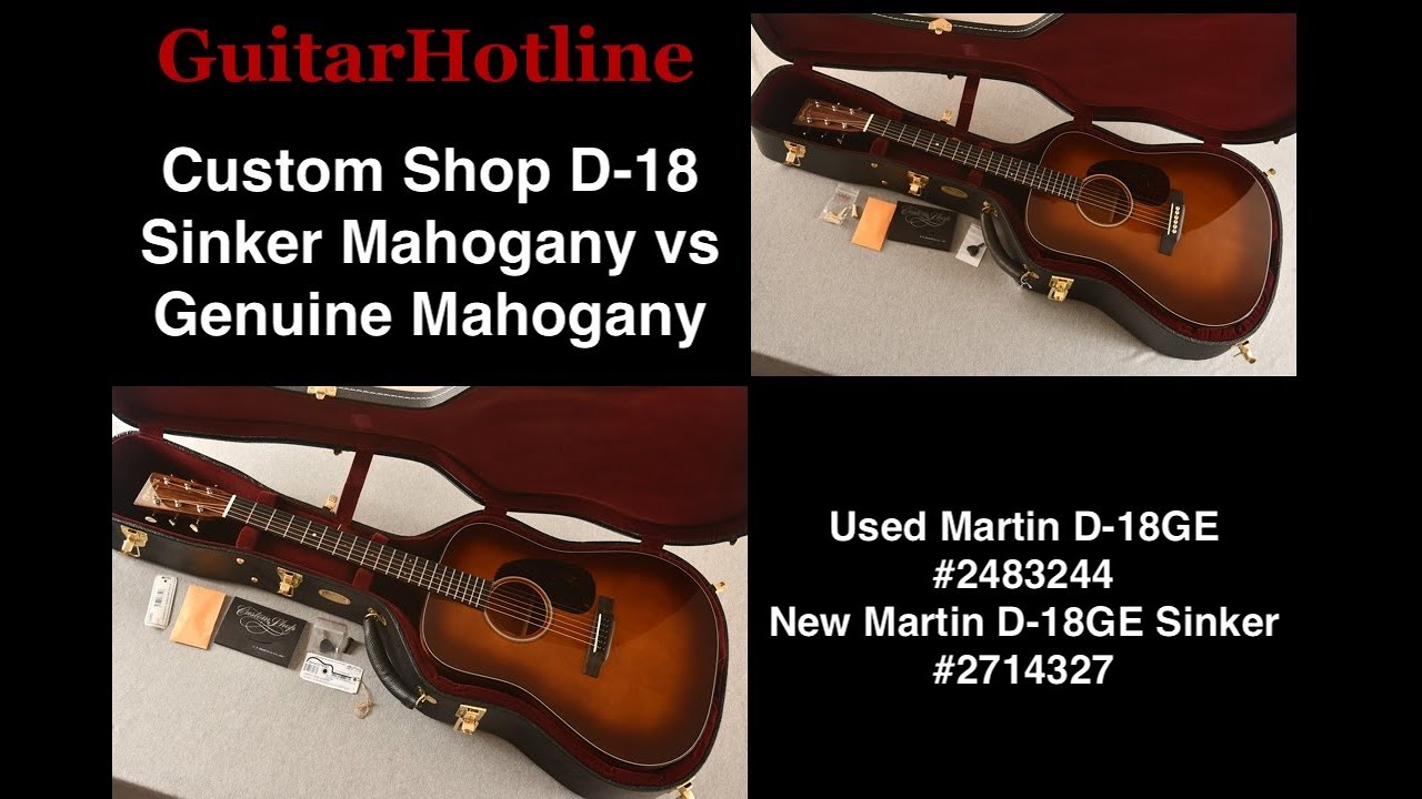 Martin Custom Shop D-18GE Genuine vs Sinker Mahogany Demo Comparison #martinguitar #guitarstore