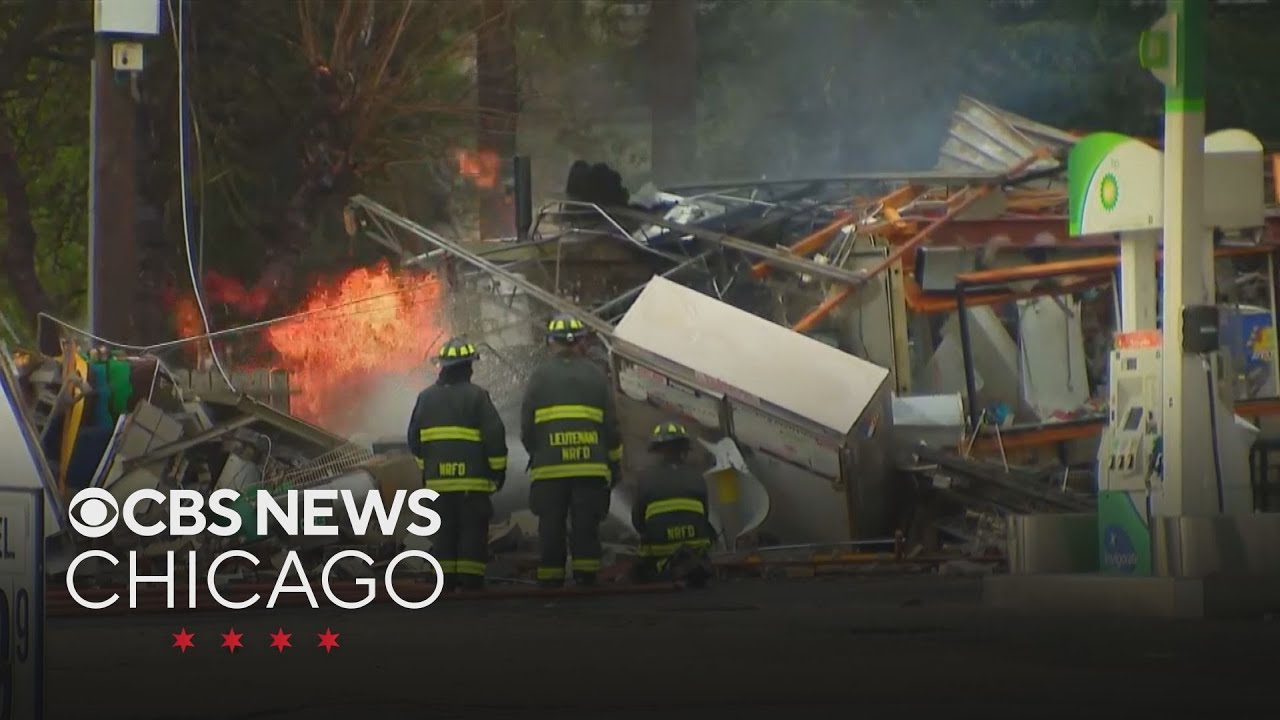 Firefighters on scene of Berwyn gas station fire