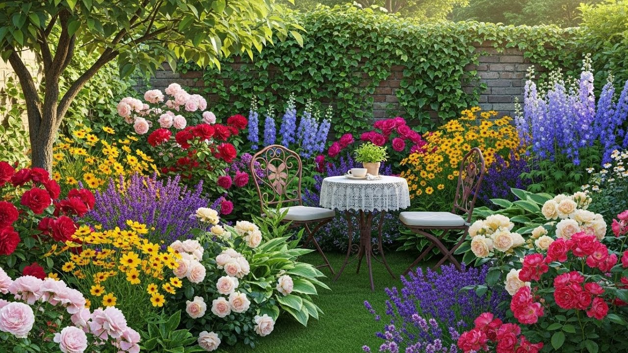 Beautiful Home Garden Atmosphere 🍃 Soft Piano Music for Stress Relief
