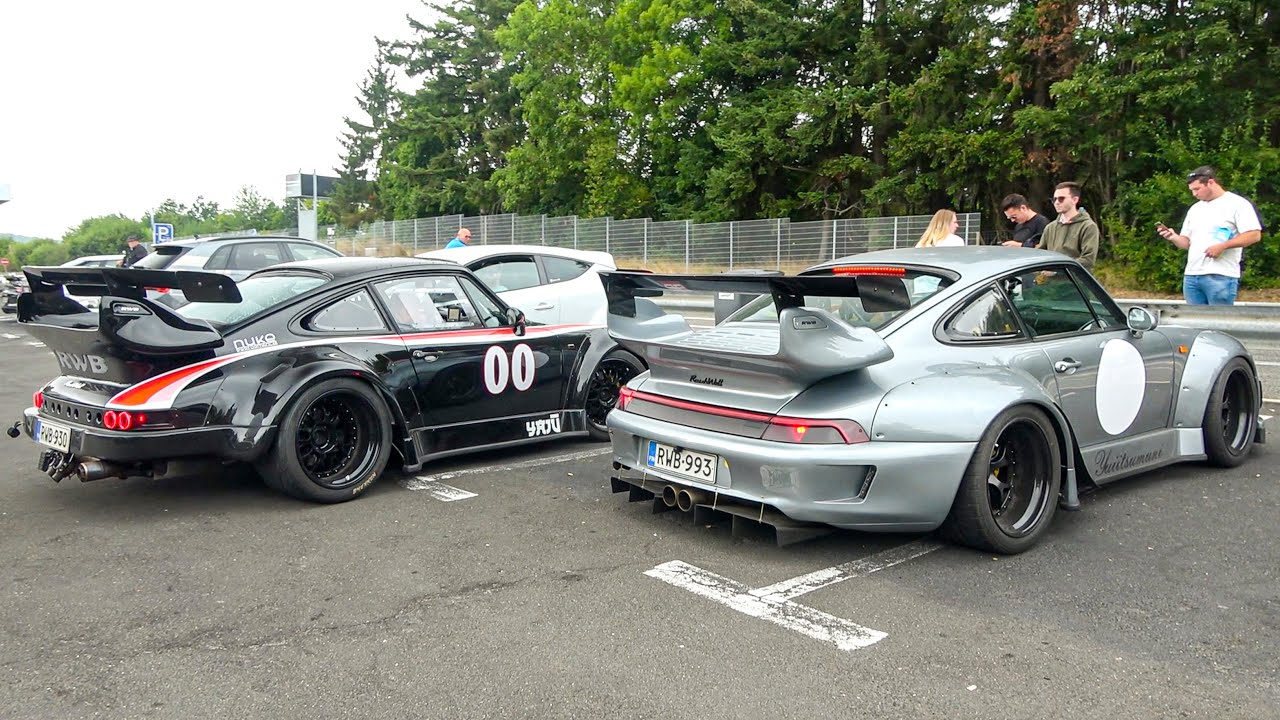 Porsche RWB 930 Turbo + 933 Turbo at the Nürburgring - PURE ENGINE SOUND!