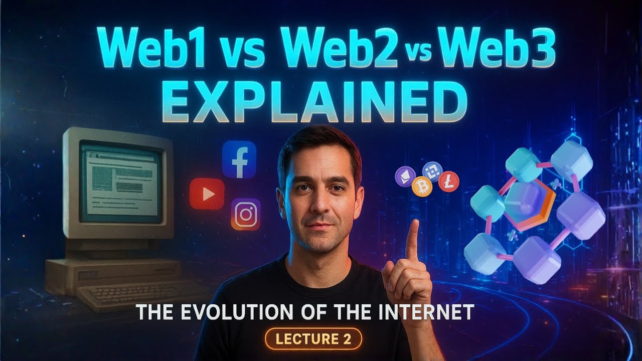 Объяснение различий между Web1, Web2 и Web3