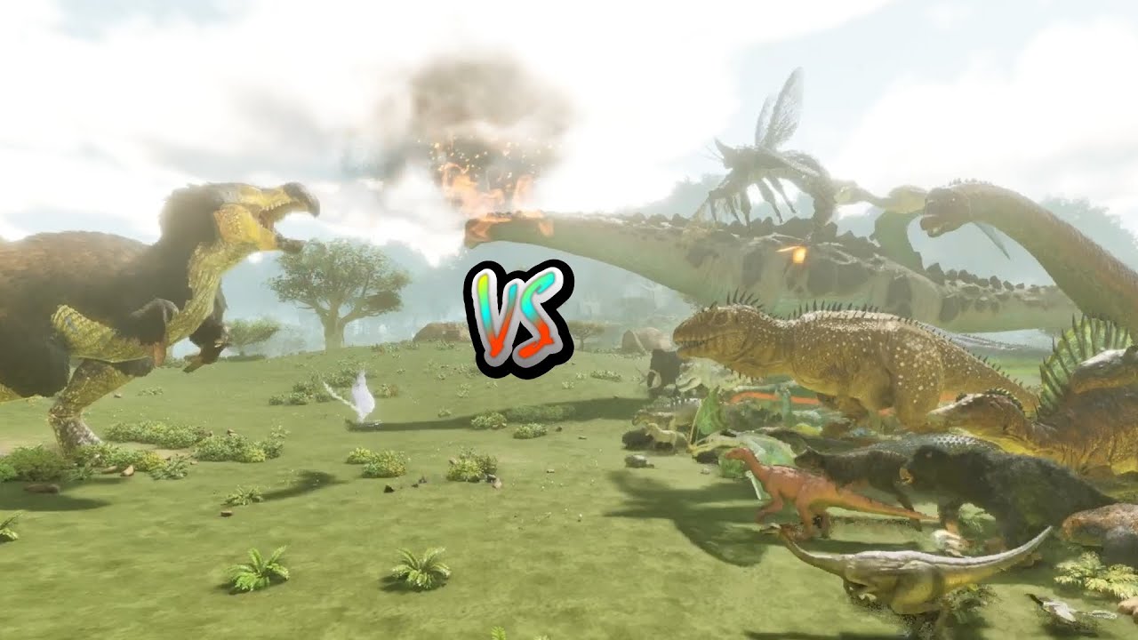 DODOREX VS ALL ISLAND DINOS!! CAN THEY PUT AN END TO HIS REIGN OF TERROR!?  - ARK FIGHT CLUB EP17