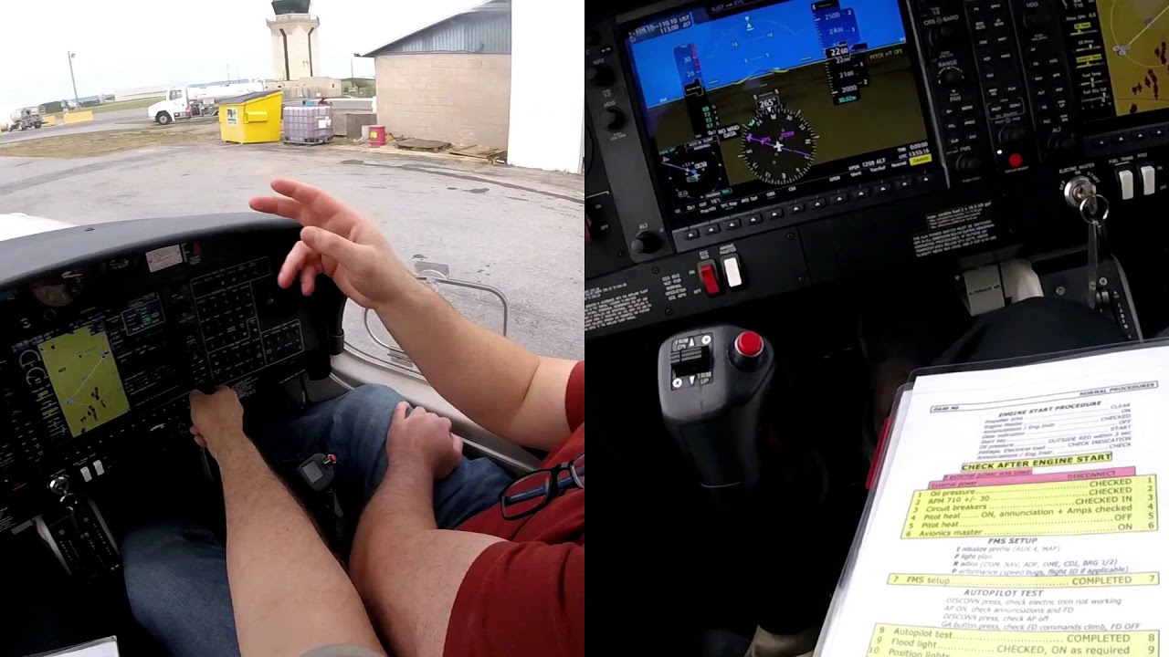 Part2 DA40  Engine Start Procedure 5:12 -18:14 splitscreen