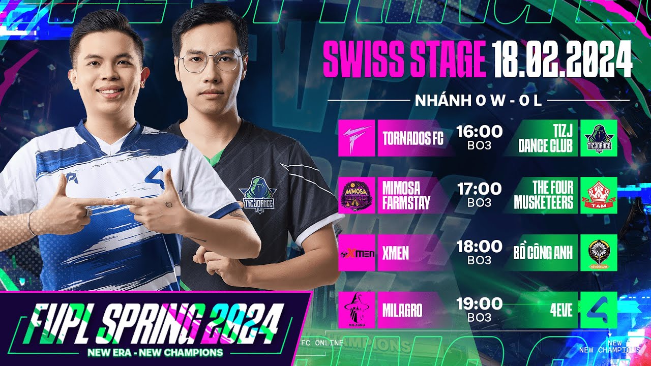 [Nh&aacute;nh 0W - 0L] 4Eve, Tizj Dance Club được kỳ vọng lớn | FVPL Spring 2024 - SWISS Stage 18/02