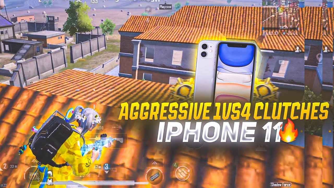 AGGRESSIVE 1VS4 CLUTCHES🔥IPHONE 11 SMOOTH + EXTREME PUBG / BGMI TEST 2024⚡️5 FINGER GAMEPLAY