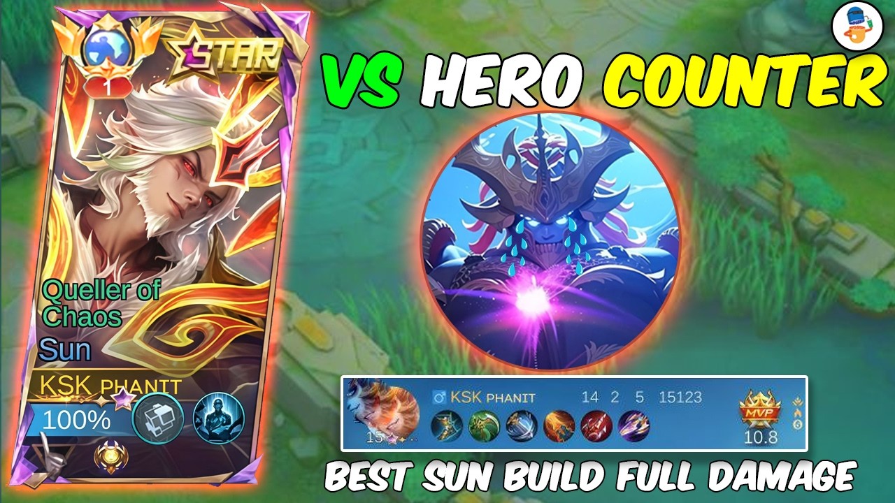 WHEN ENEMIES PICK THARMUZ EXP LAND​ - SUN TOP 1 BUILD GAMPLAY ~ MOBILE LEGEND BANG BANG