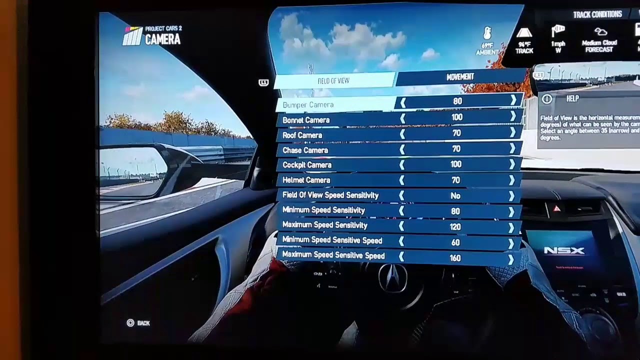 Project cars 2 PSVR. PSVR FOV cinema trick.