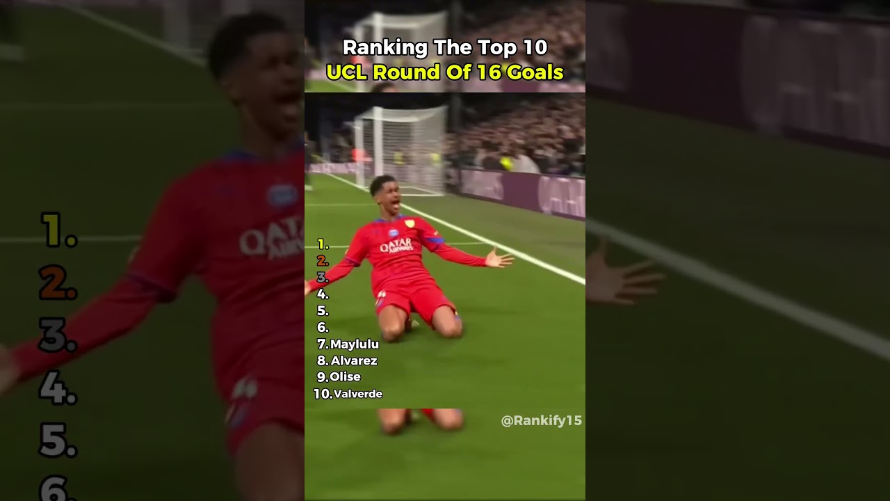 Ranking The Top 10 UCL Round Of 16 Goals