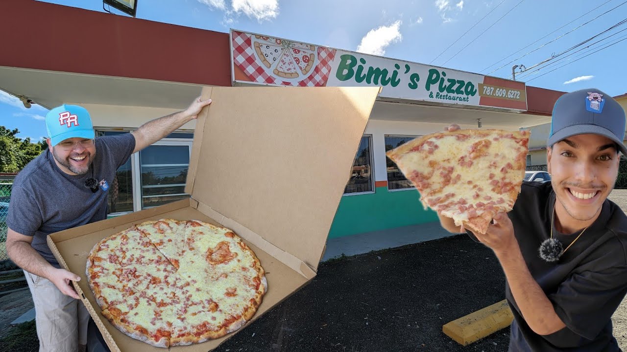 Pizza GIGANTE de 30 Pulgadas en BIMI'S PIZZA, Isabela. ¿Qué Hicimos Con lo Que Sobró? 🇵🇷