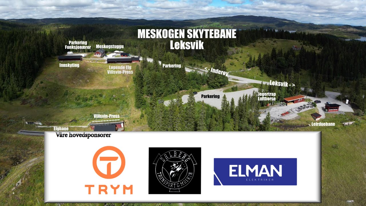 Meskogen Skytterbane i Leksvik - Oppgradert og klar for NM Elgbaneskyting - Arrangør: Leksvik JFF