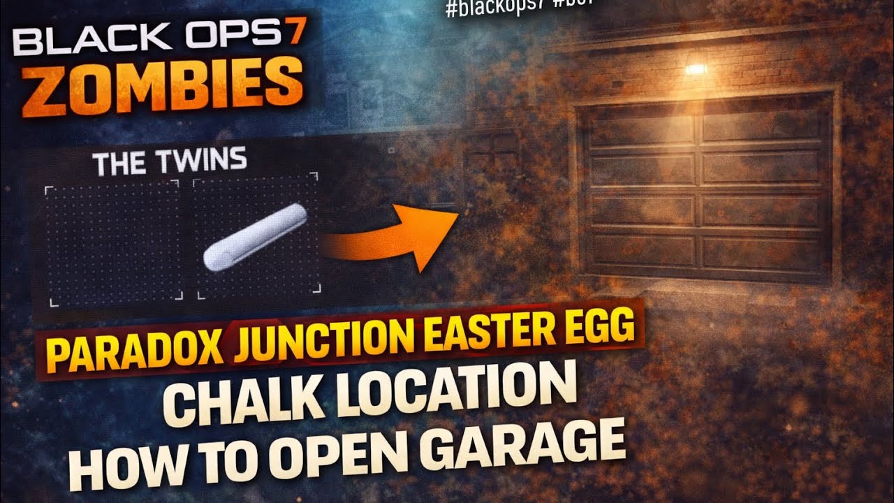 BLACK OPS 7 ZOMBIES PARADOX JUNCTION EASTER EGG CHALK LOCATION HOW TO OPEN GARAGE #blackops7 #bo7