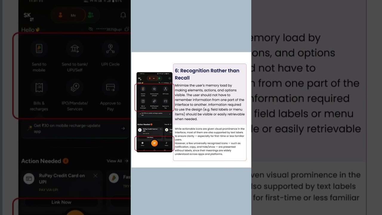 10 Usability Heuristics for UI Design (Nielsen Norman Group, 1994) | BHIM UPI App Analysis | UX/UI