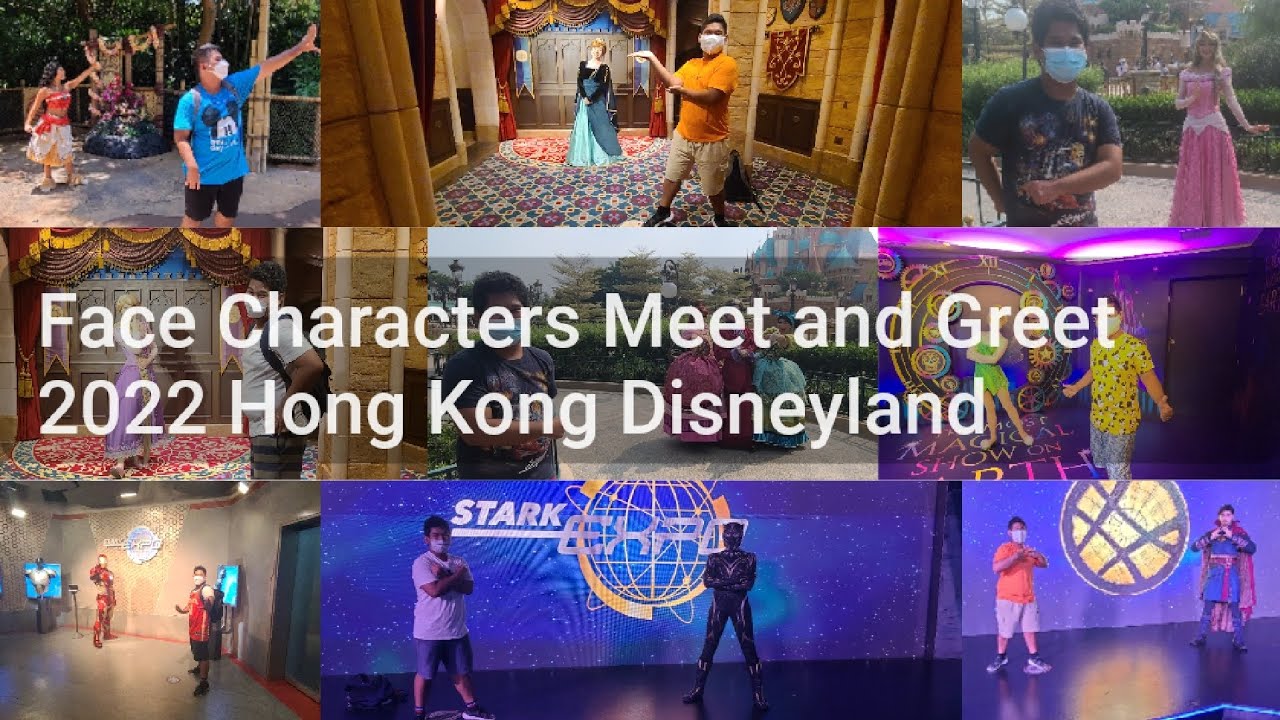 Hong Kong Disneyland Face Characters Meet and Greet Compilation 2022