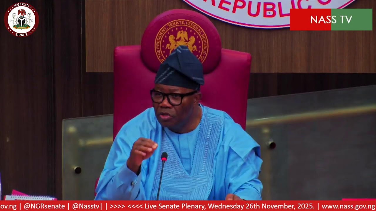 LIVE SENATE PLENARY WEDNESDAY,  26TH  0F NOVEMBER 2025.