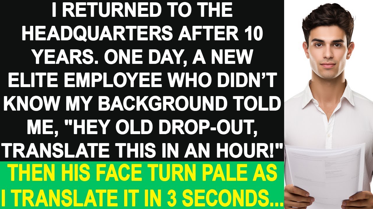I returned to the headquarters after 10 years. A new elite coworker mocked me but when I did...
