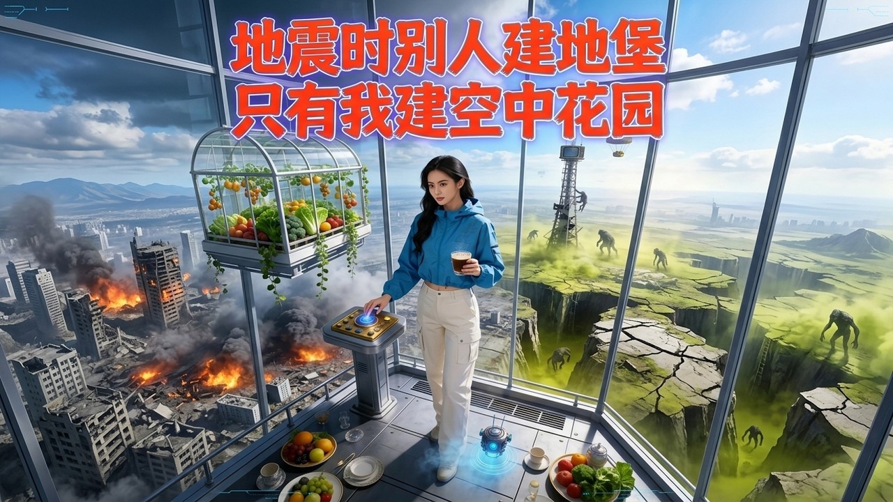 ENG SUB 🔥【全網首發】《地震时别人建地堡，只有我建空中花园》重生末日三天前，觉醒系统置换资源，打造反重力空中堡垒逆袭！#热血#末世#漫剧#末世生存#赛博剧场