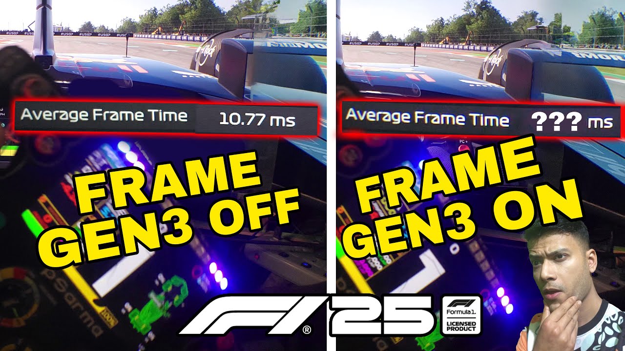 F1 25: Влияет ли задержка ввода на игровой процесс в игре Формулы 1 Frame Gen 3?