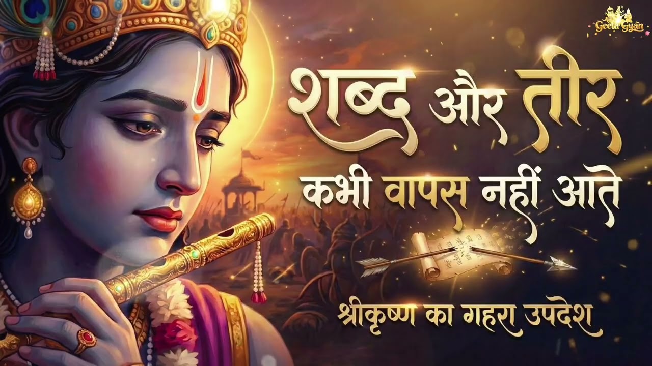 बोले हुए शब्द लौटते नहीं — श्रीकृष्ण का गहरा उपदेश | Geeta Gyan | Heart Touching Krishna Message