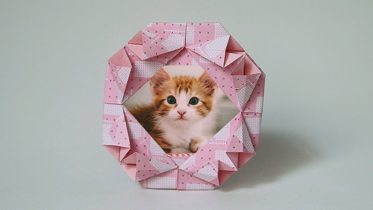 🖼 Origami Framing 🖼 How to fold a photo frame (Zülal Aytüre-Scheele)