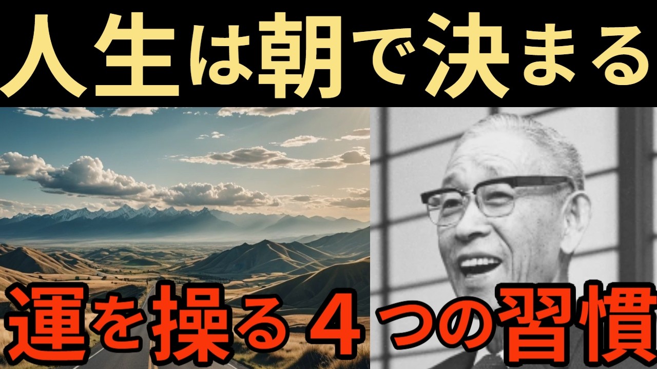 「94年の結論。人生は『朝の5分』で決まる。松下幸之助が最期まで守り抜いた運を呼ぶ習慣」・・・【活躍した人の名言】