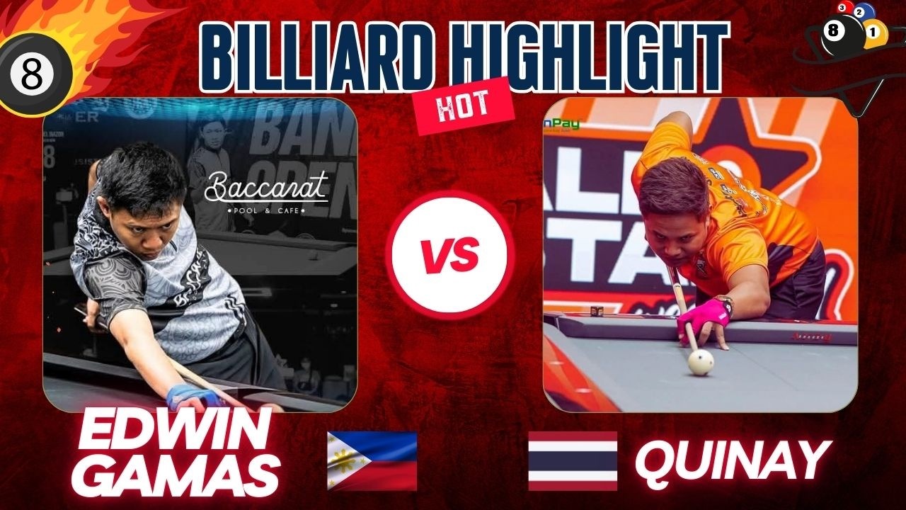Billiards pool 10 ball Edwin Gamas vs Michael Quinay | Race 18