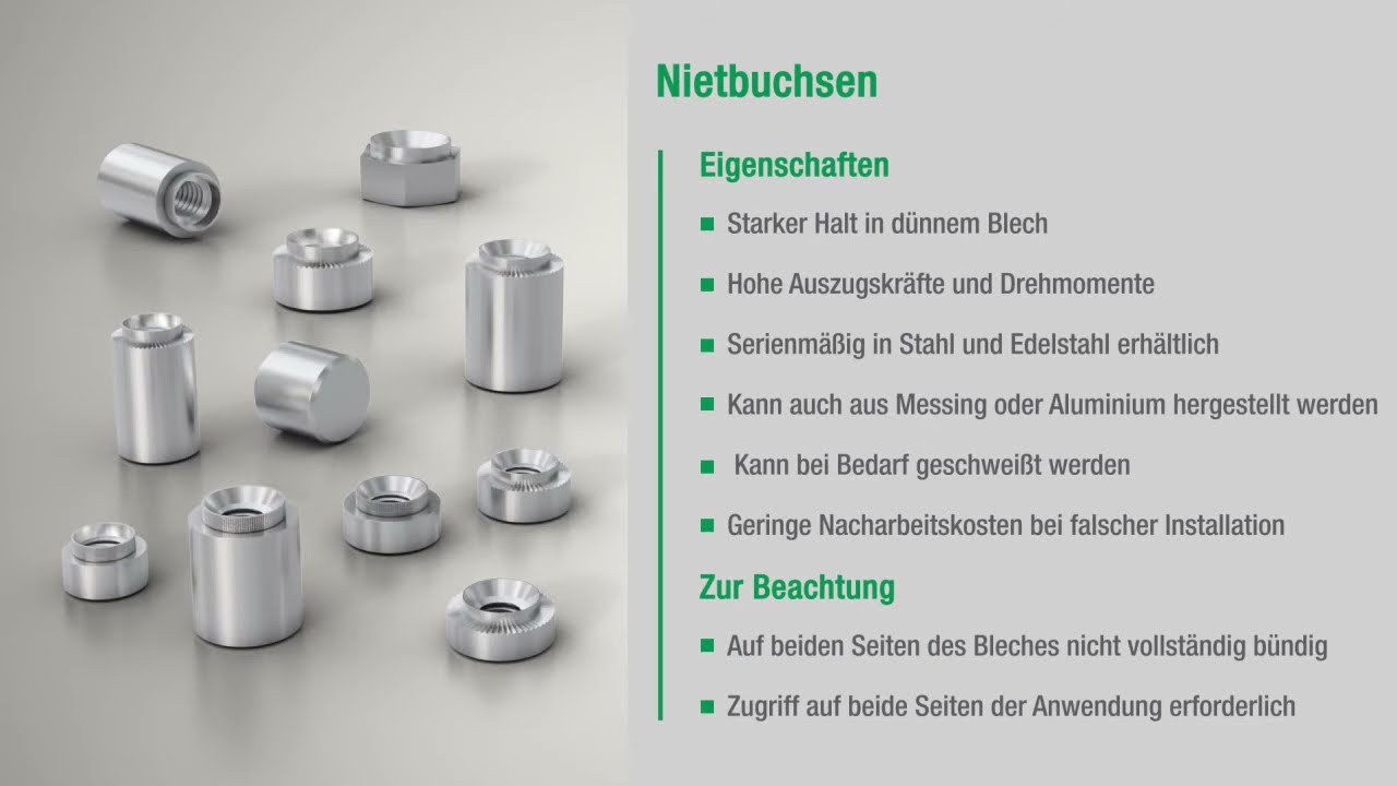 TR Fastenings - Fasteners for Sheet Metal Overview &ndash; German
