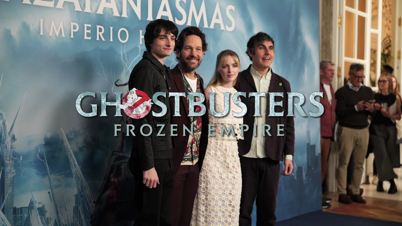 GHOSTBUSTERS FROZEN EMPIRE interviews Paul Rudd, Carrie Coon, Mckenna Grace, Finn Wolfhard,Gil Kenan