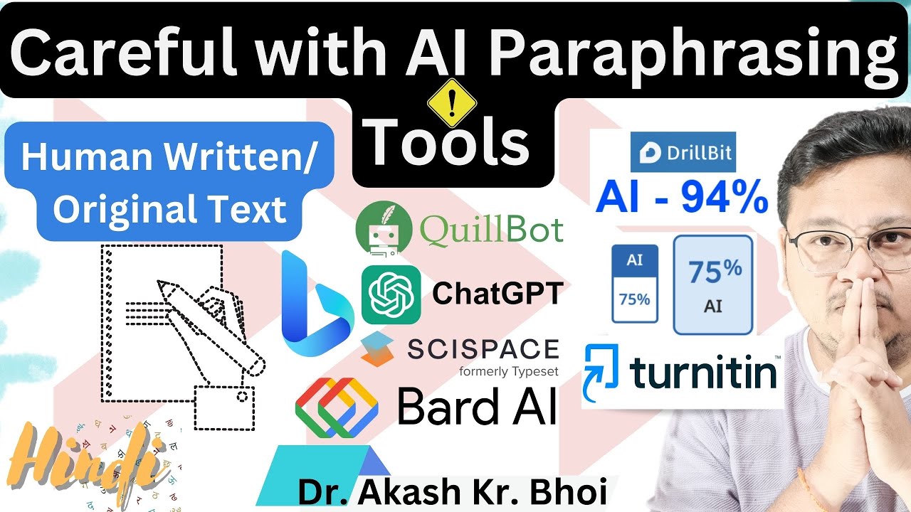 Paraphrasing with AI Tools for Human written/Original Texts || Hindi || 2023 || Dr. Akash Bhoi