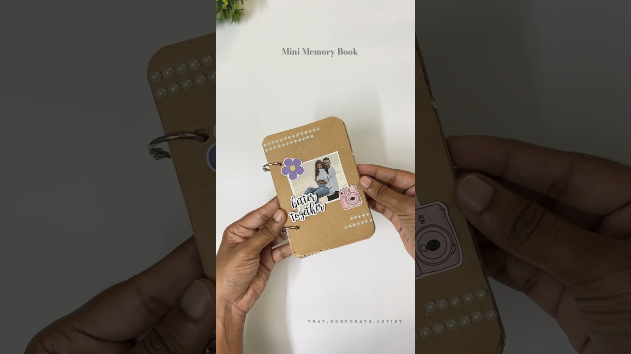 Mini vintage memory book album | scrapbook making handmade gifts#gift #scrapbooking #diy #subscribe