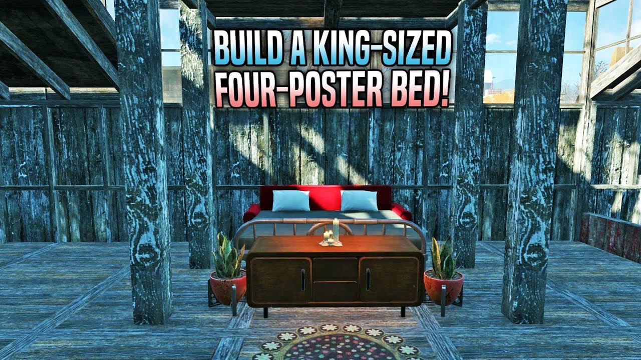 Как сделать кровать размера «king-size» с балдахином 🛌 Fallout 4 No Mods Shop Class