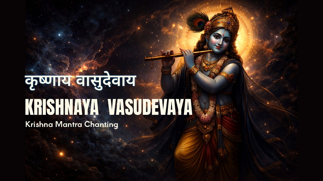 KRISHANAYA VASUDEVAYA 108 Times | Listen Before Sleeping: Powerful Krishna Mantra for Calm Mind
