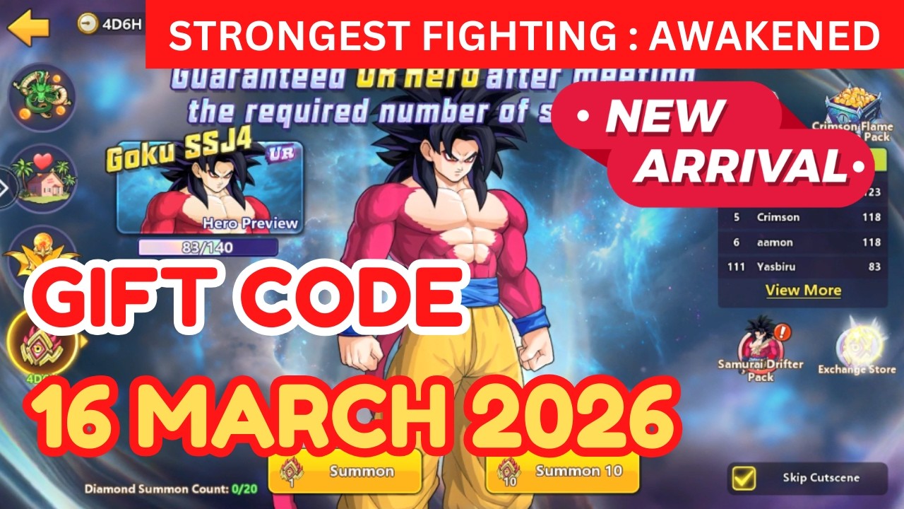 GIFT CODE : 16 MARCH 2026 | STRONGEST FIGHTING : AWAKENED