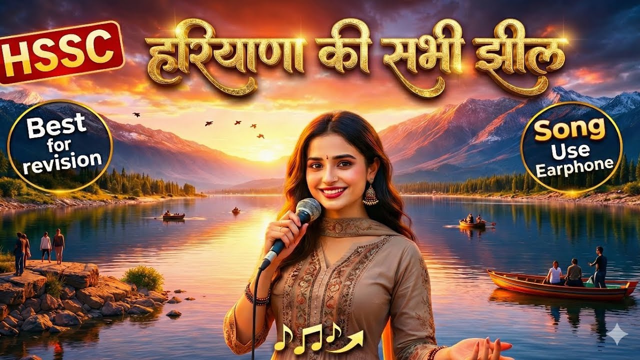 हरियाणा की झीलें एक ही गाने में🔥HSSC Exam 2026 | Best Revision Song🔥