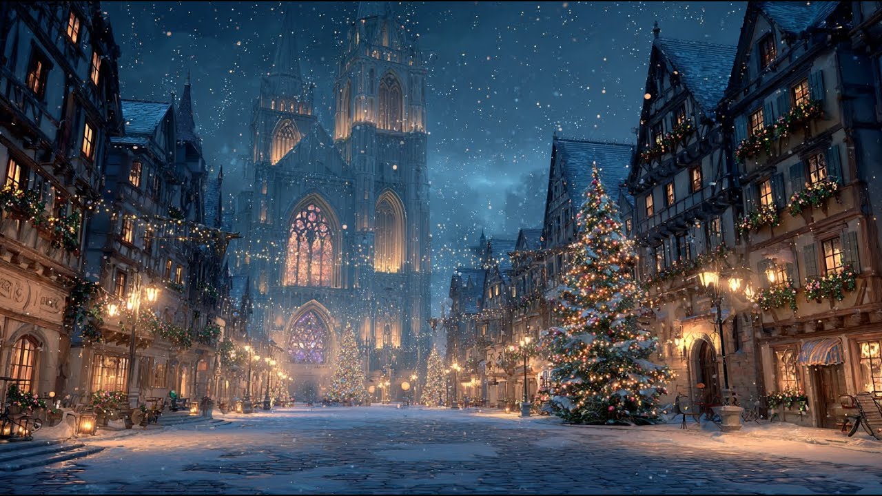 Medieval Christmas Music: Christmas Fantasy in a Snowy Village | Relaxing Winter Ambience for Study