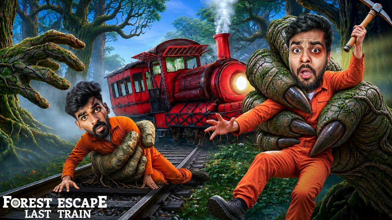 We Got Trapped in a Forest With a MONSTER😱| Forest Escape Last Train (Part-1) | Gta tamilan