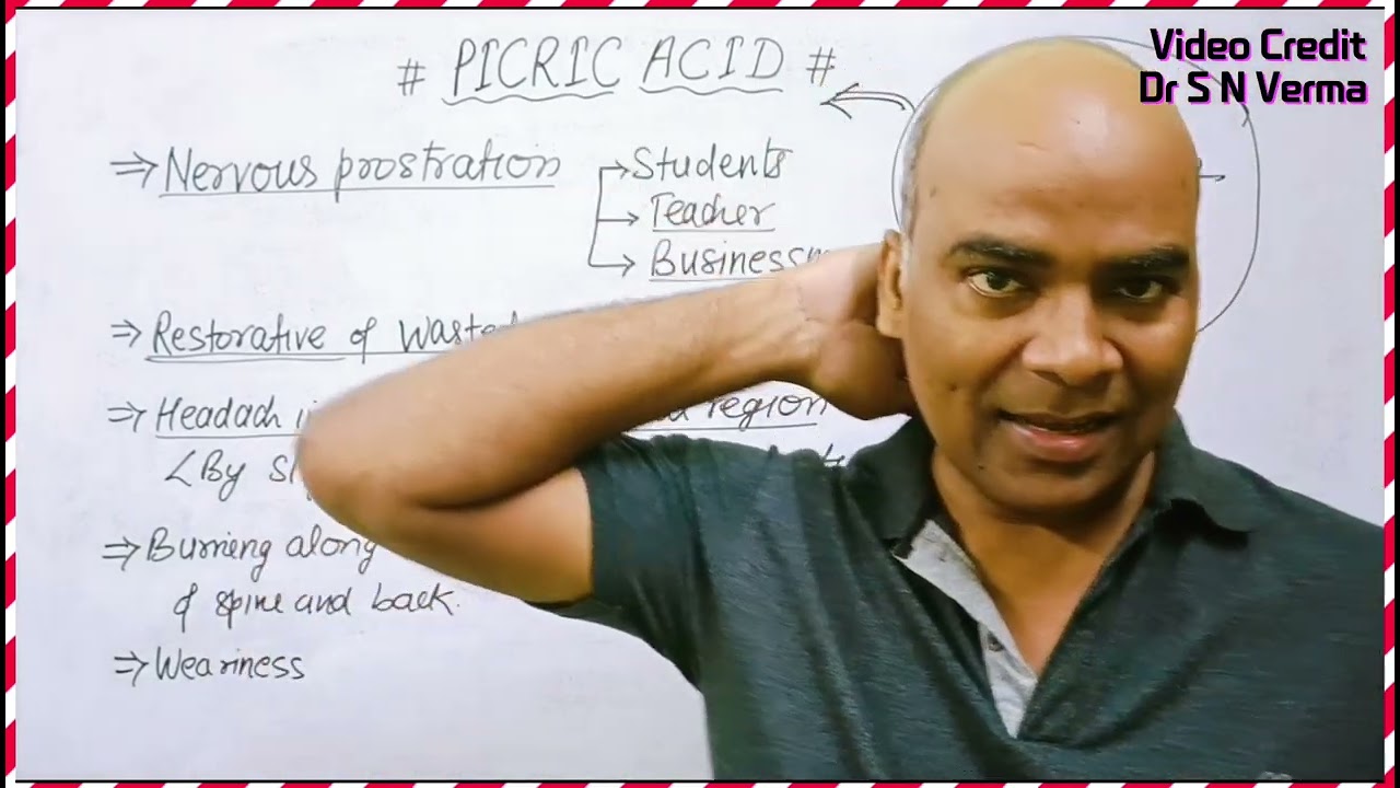 💐💐Picric Acid|💐💐|Homeopathy medicine |🌷🌷| uses and symptoms|🌷🌷| Dr S N Verma|🌷🌷|