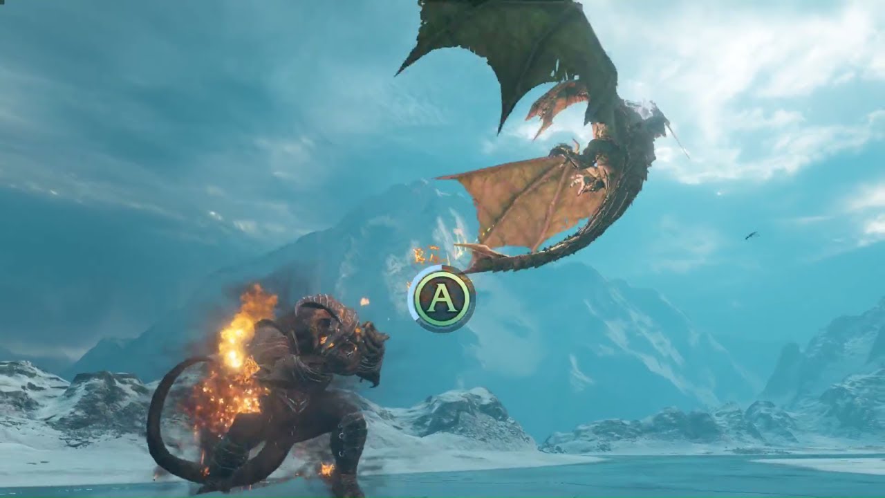 Shadow of War - Balrog vs Dragon Drake Boss Fight