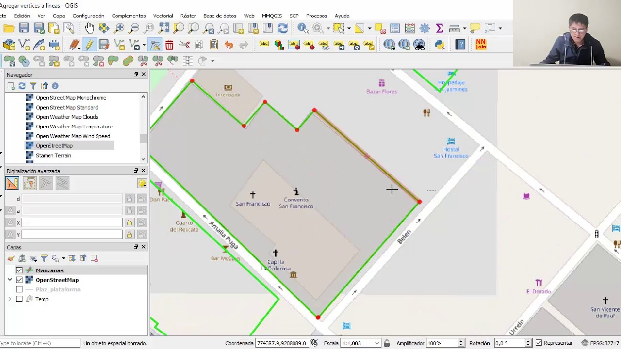Curso de QGIS ¡GRATUITO| - 34 de 98 - Borrar Vértices a Líneas | CAEG
