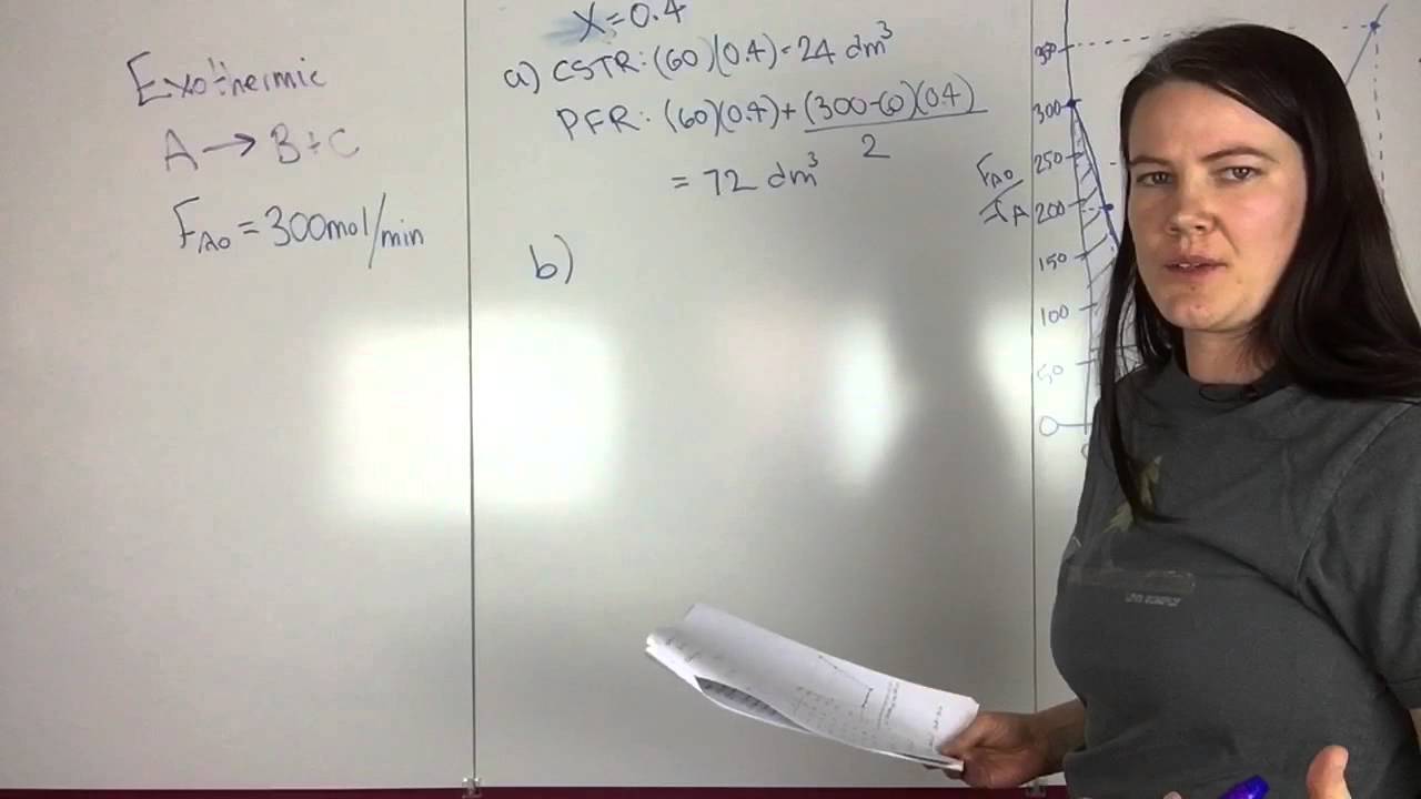 15) Reaction Engineering, How to solve volumes and conversions of PFR and CSTR
