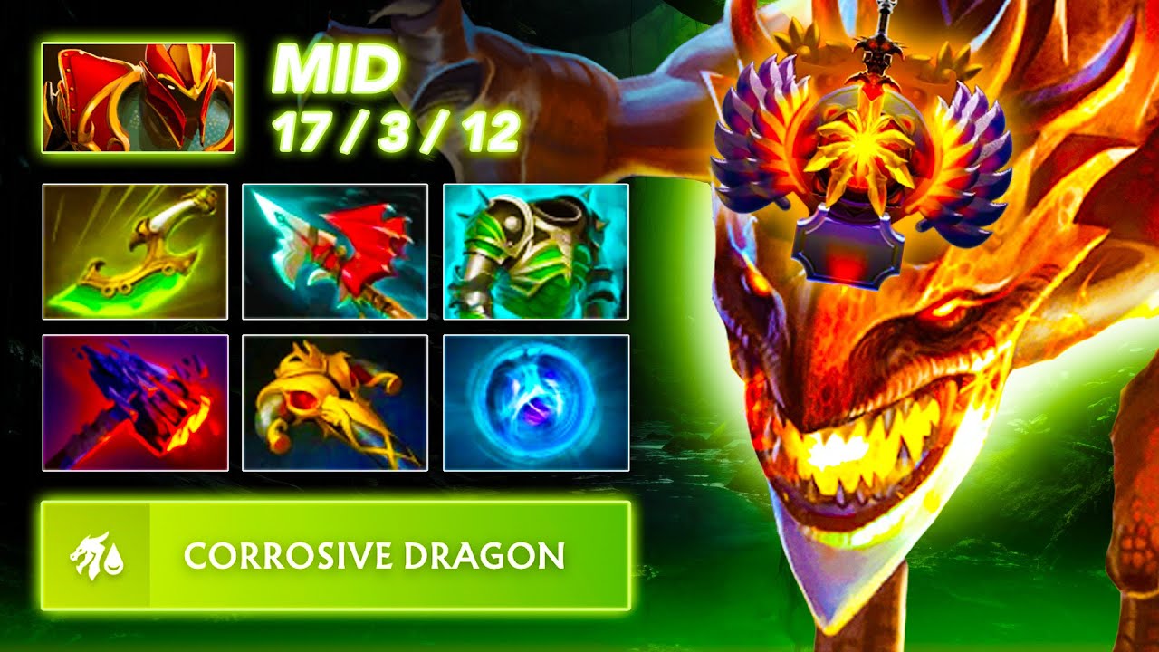 [7.39d] CORROSIVE DRAGON! - Dragon Knight MID | Full Gameplay Dota Class