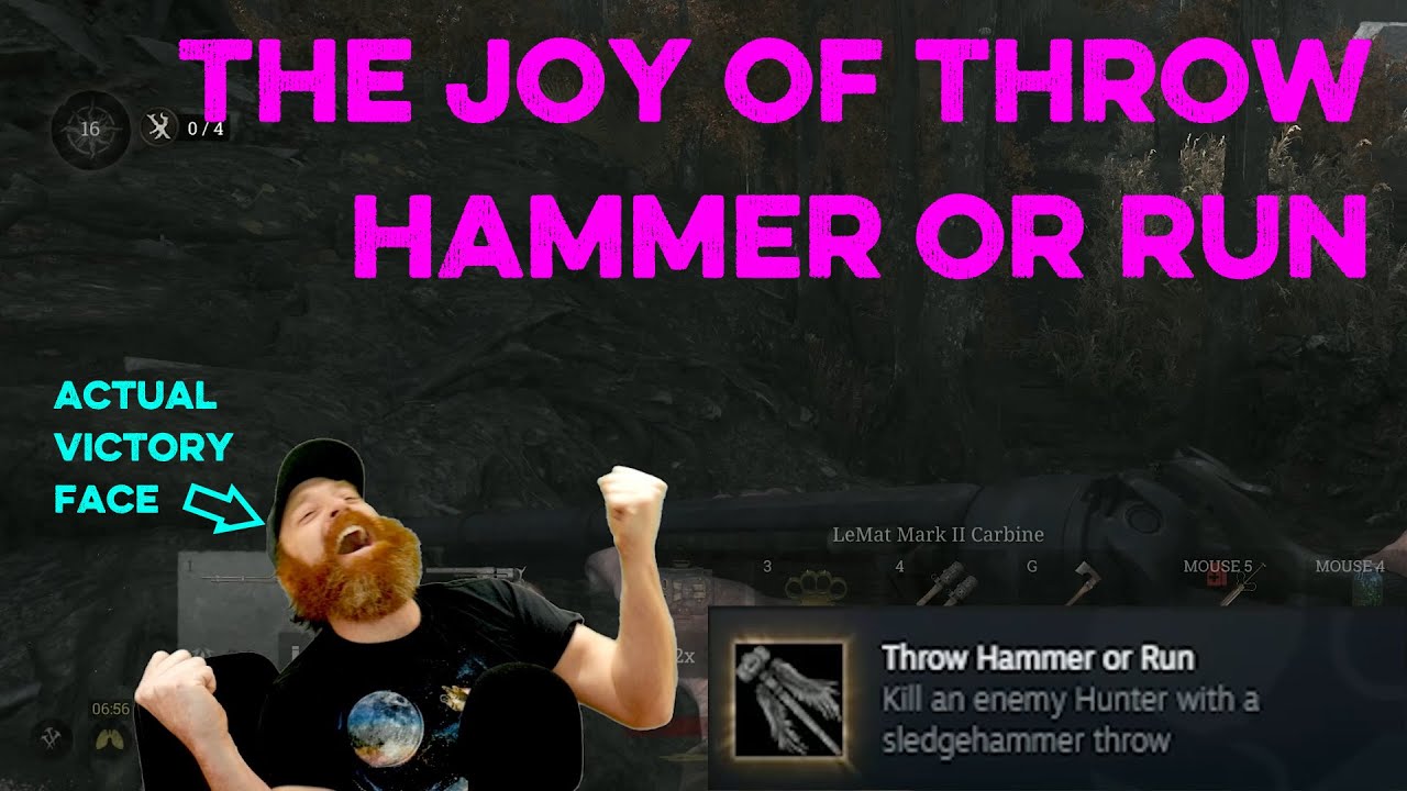 Hidden Steam Achievement - Throw hammer or run - Hunt Showdown