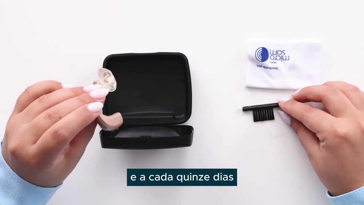 Como limpar o aparelho auditivo modelo BTE