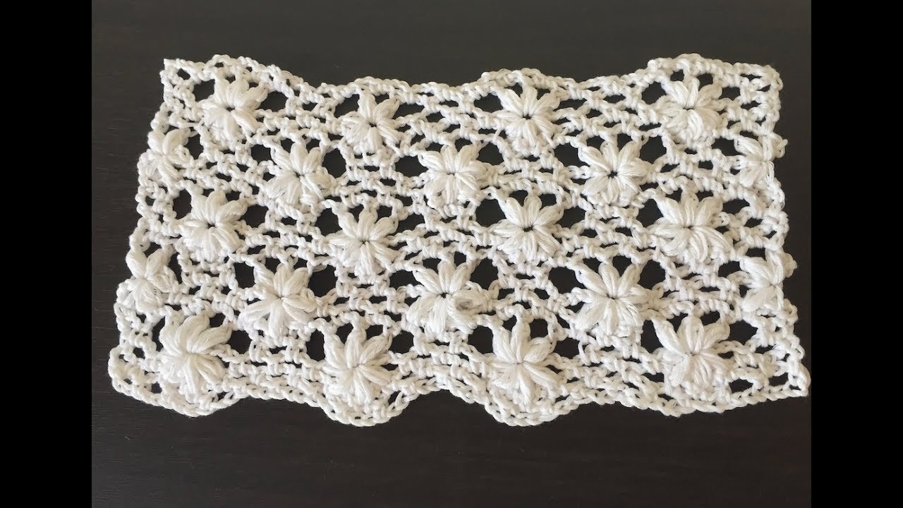 Tuto motif fleurie au crochet