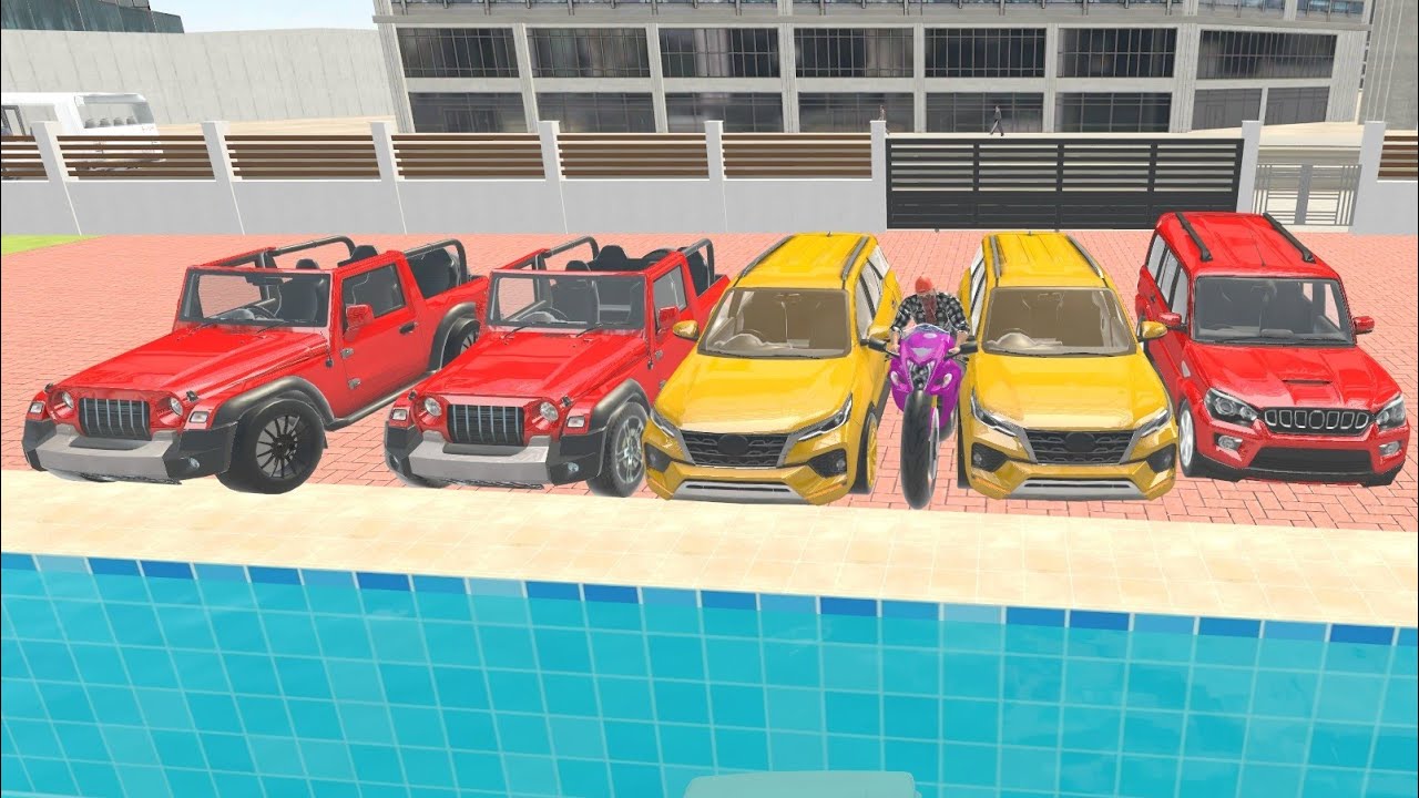 😱Car Bike Game: Franklin ordered an Indian 2️⃣Red thar 1️⃣ Red Scorpio ll 2️⃣ 🚗 Indian Theft Aura