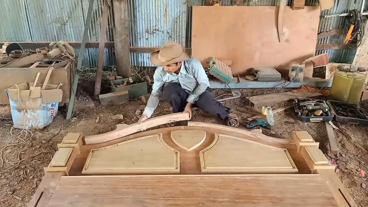 How to make a bed - French bed style #woodworking #woodworkingart #design #diy #art #bed