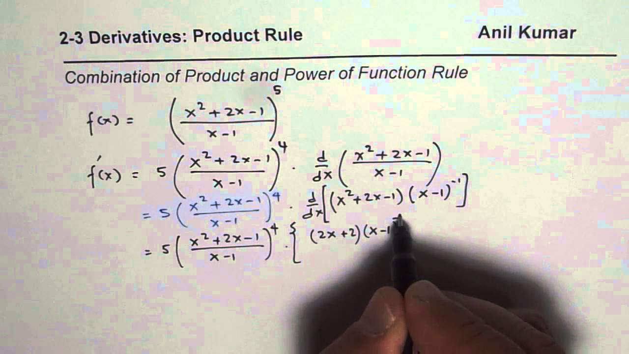 Derivative Challenge Combination of Product and Power Rule MCV4U Calculus